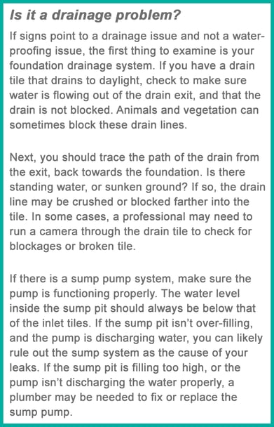 Drainage Problem Text