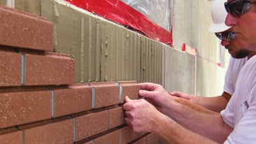 Brick Veneer Installation with Adhesive