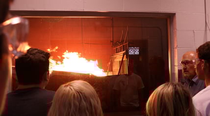 fire testing on building materials