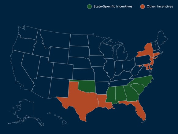 A map showing what states get financial benefits from using FORTIFIED.