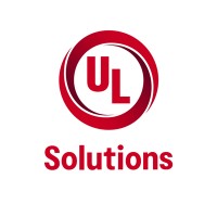 The UL Solutions logo includes red text and a duo-chrome red circle surrounding ‘UL.’